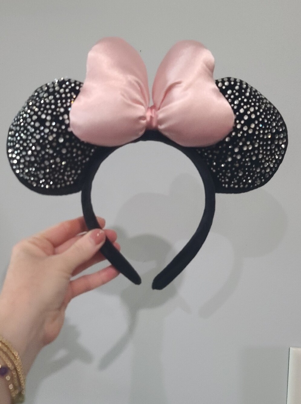 Sequin Pink Rhinestone Minnie Mouse Disney Ears